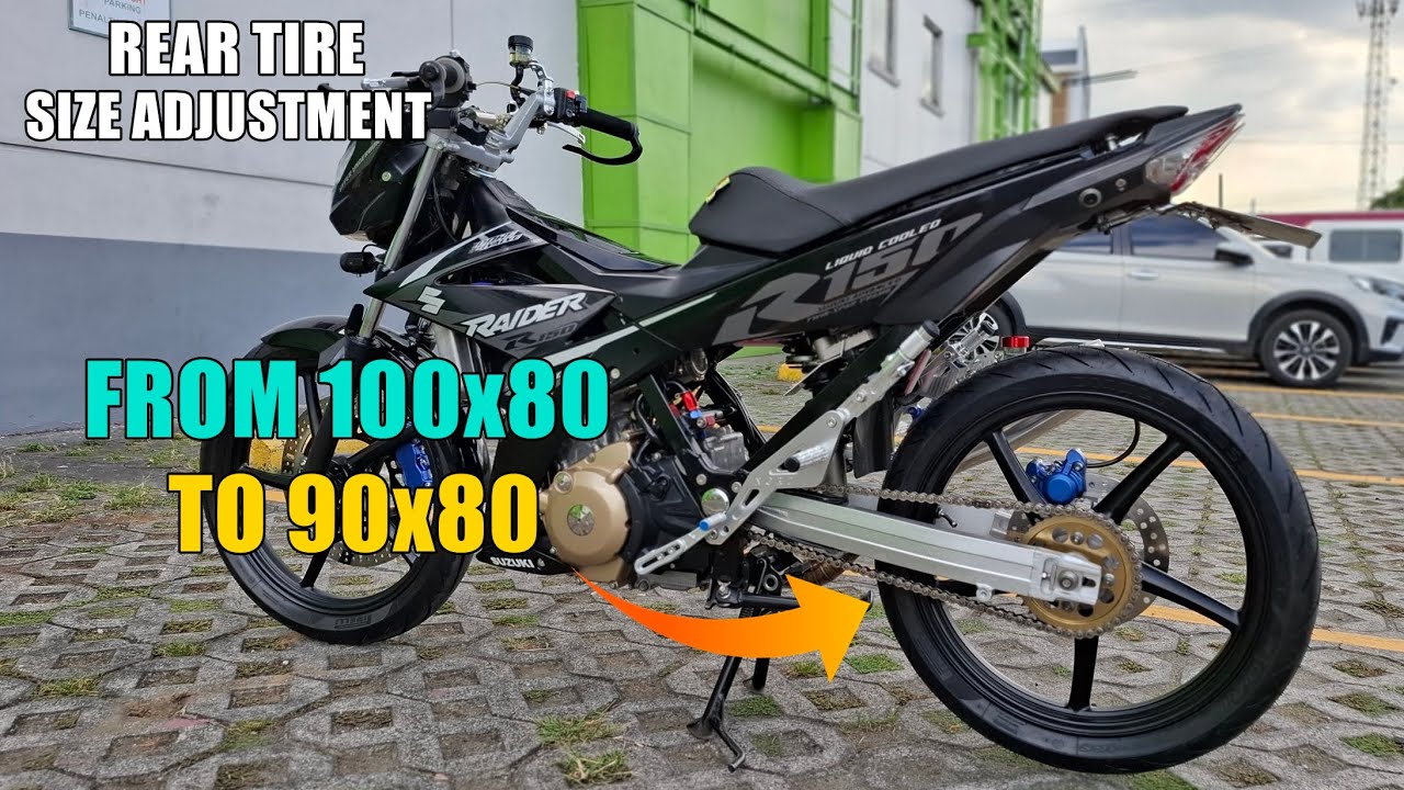 FROM 100x80 REAR TIRE TO 90x80 | RAIDER 150 FI | KAMBYO MOTO