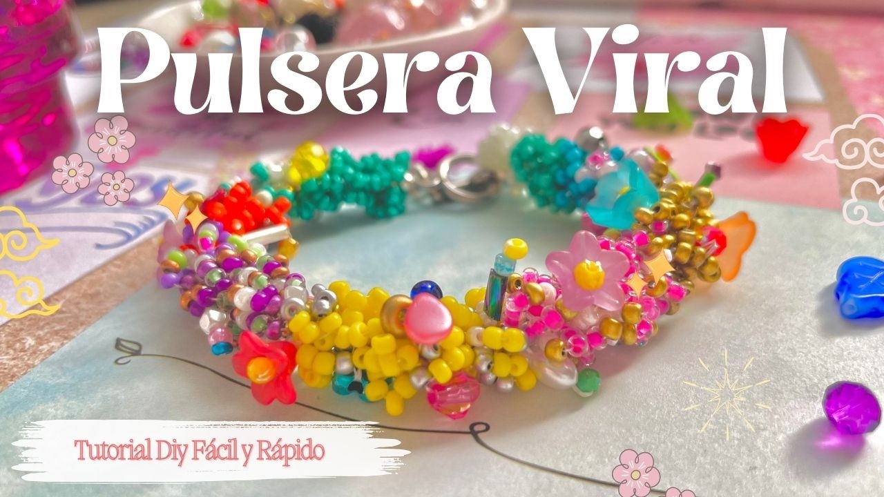 🔥 Como hacer pulsera tubular en espiral con chaquiras / DIY Bracelet  #pulsera #aesthetic #diy