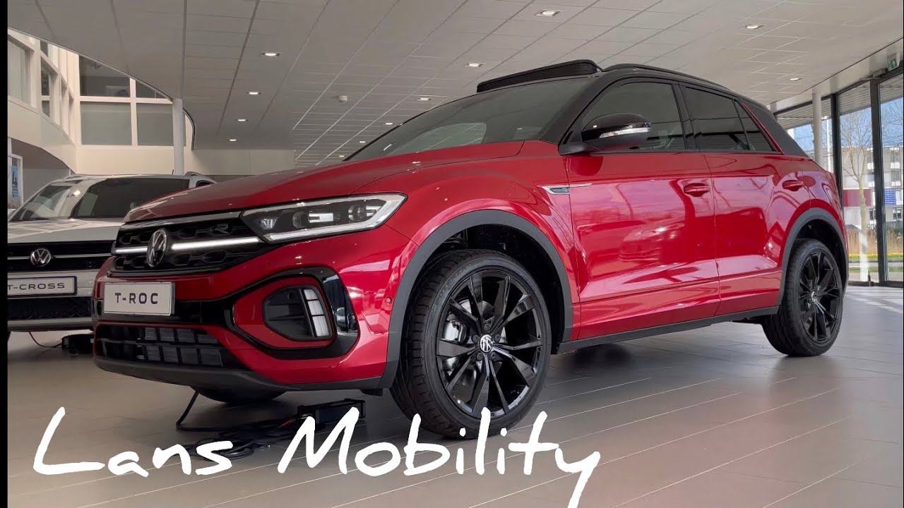 Volkswagen NEW T-roc R-line Black Style 2024 in 4K 19 inch Misano Kings Red Walk around & Detail