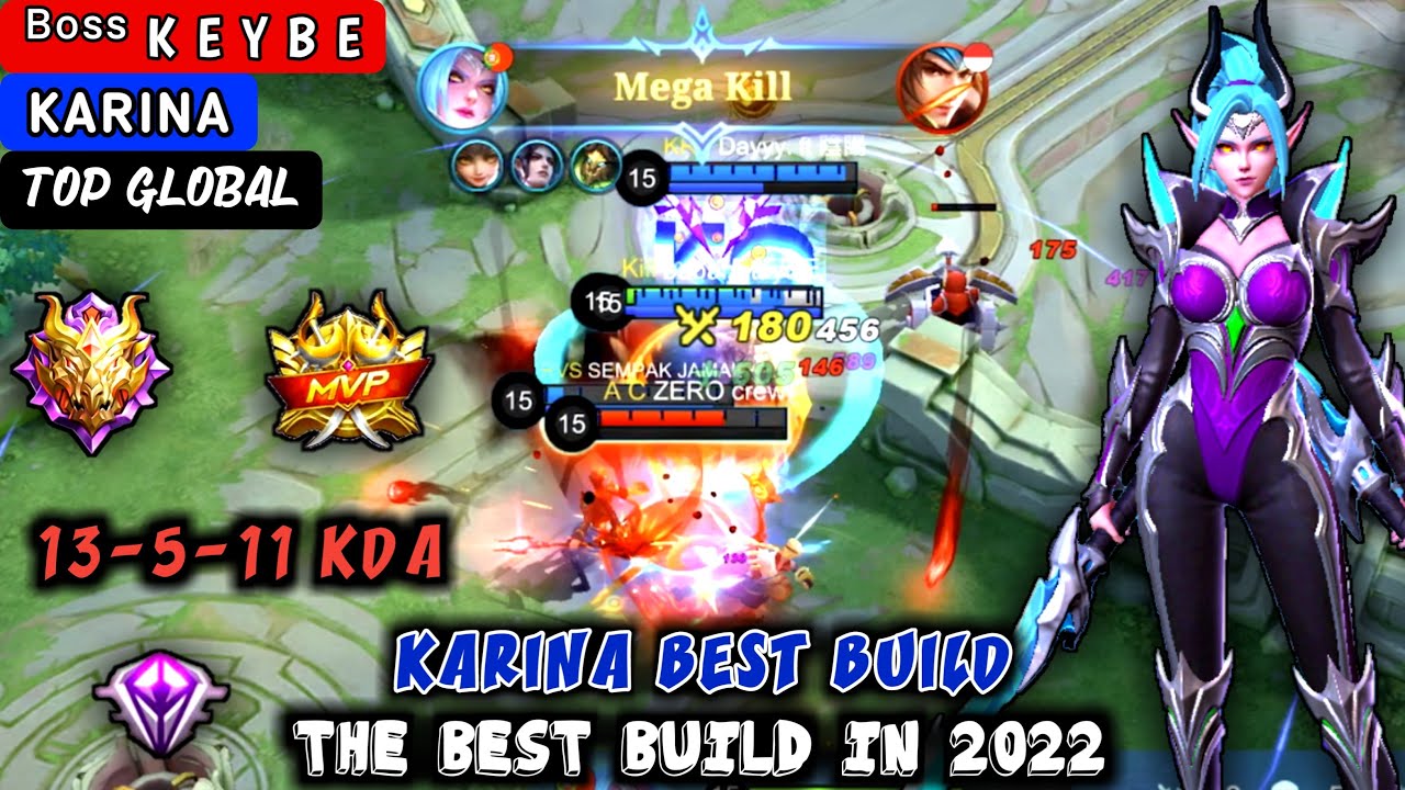 KARINA BEST BUILD IN 2022 | TOP GLOBAL KARINA ᴮᵒˢˢ K E Y B E - MOBILE LEGENDS