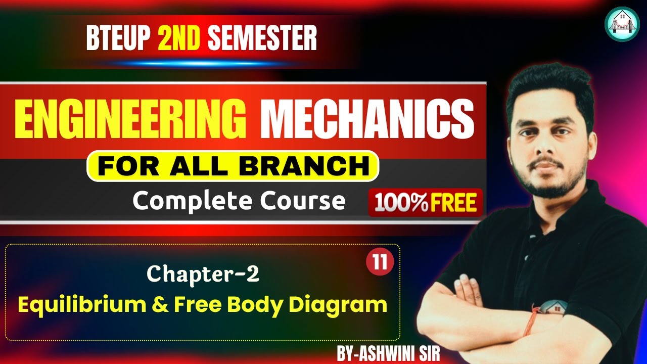 Engineering Mechanics-(Lecture-11) -Equilibrium & Free Body Diagram  by Ashwini Sharma