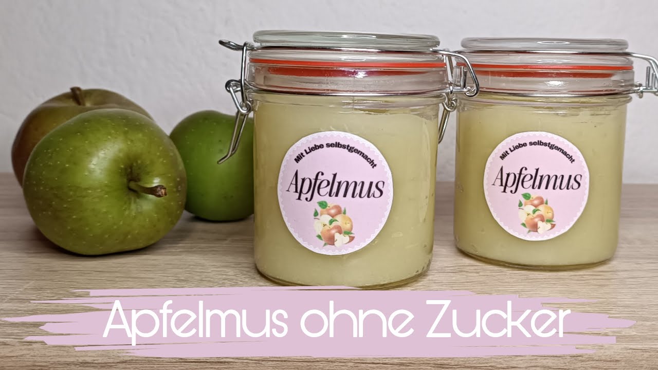 Apfelmus ohne Zucker ganz einfach selber machen 🍏