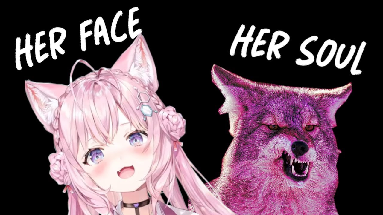 Koyori tries not to go full coyote while playing one of the world's hardest platformers