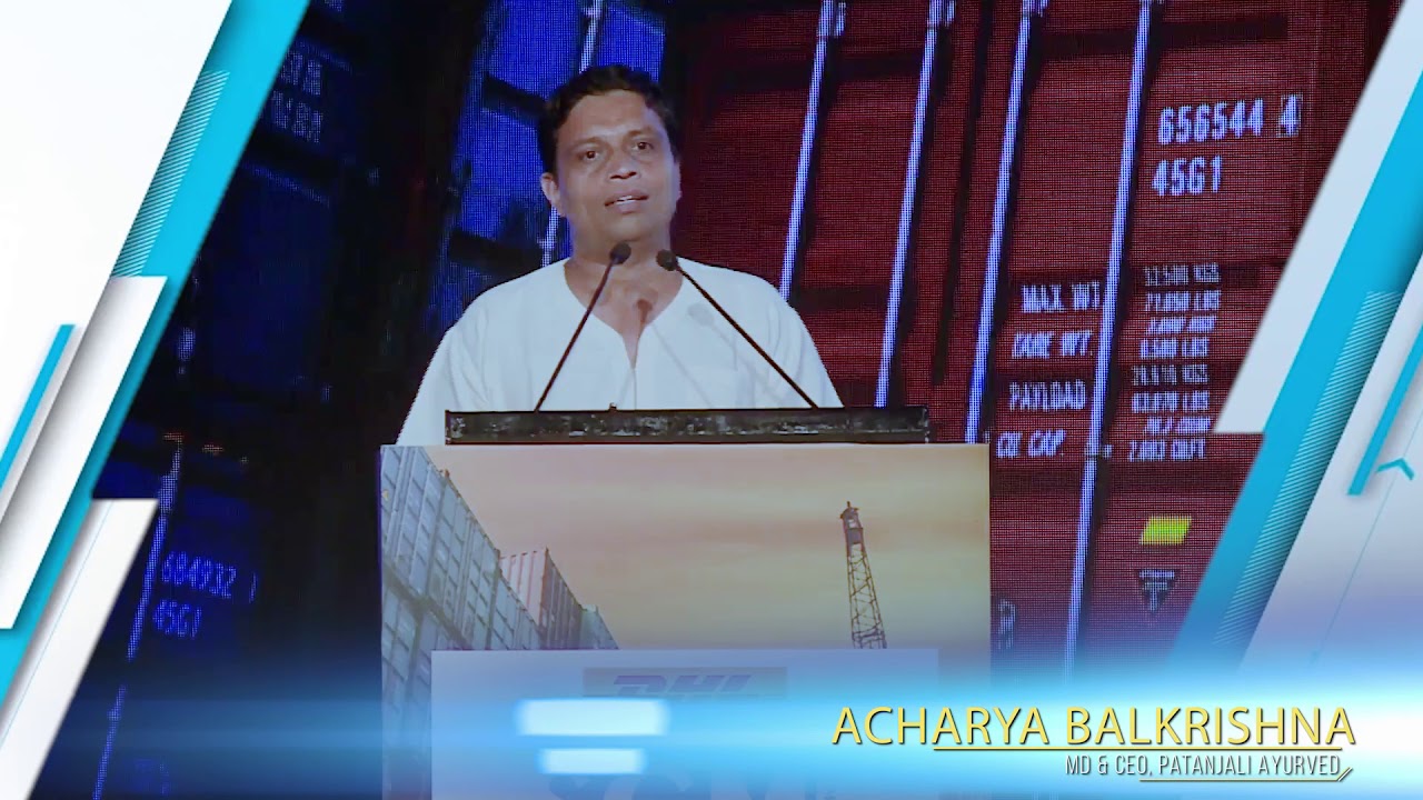 Acharya Balkrishna, MD & CEO, Patanjali Ayurved at The ET SCM and Logistics Summit 2018