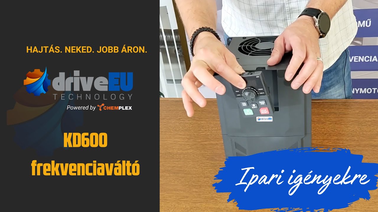 Frekvenciaváltó ipari igényekre: driveEU KD600