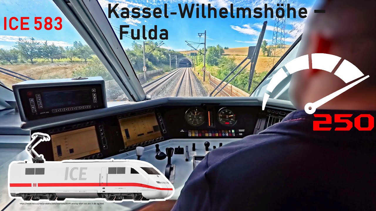 POV: 250 км/ч с точки зрения водителя | ICE 583 Kassel-Wilhelmshöhe - Fulda