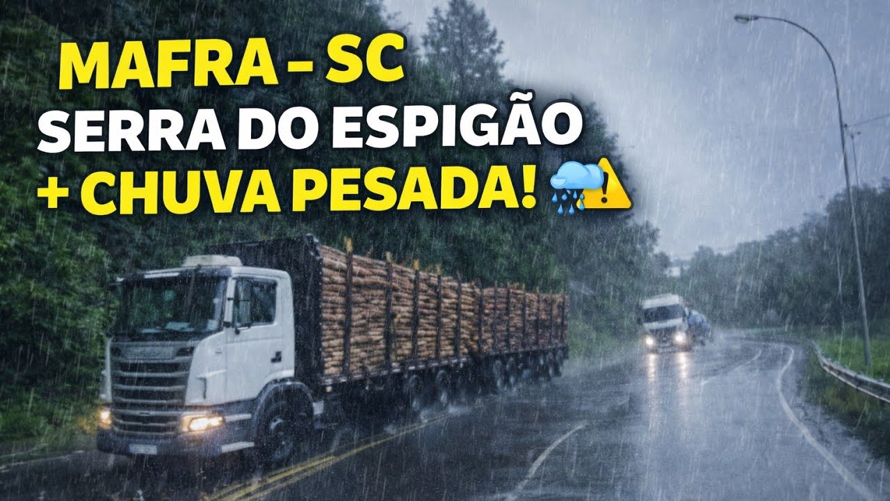 EP55/26 A PASSADA POR MAFRA # SUBINDO A SERRA DO ESPIGÃO COM CHUVA EM CHÃO CATARINENSE 
