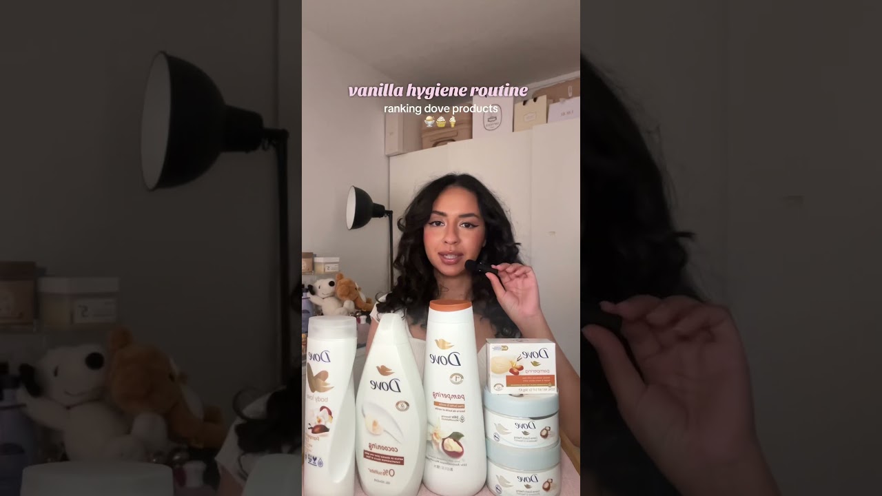 VANILLA HYGIENE PRODUCTS 🍦 #hygiene #skincare #bodycare #dove #cleangirl #bodywash #bodyscrub
