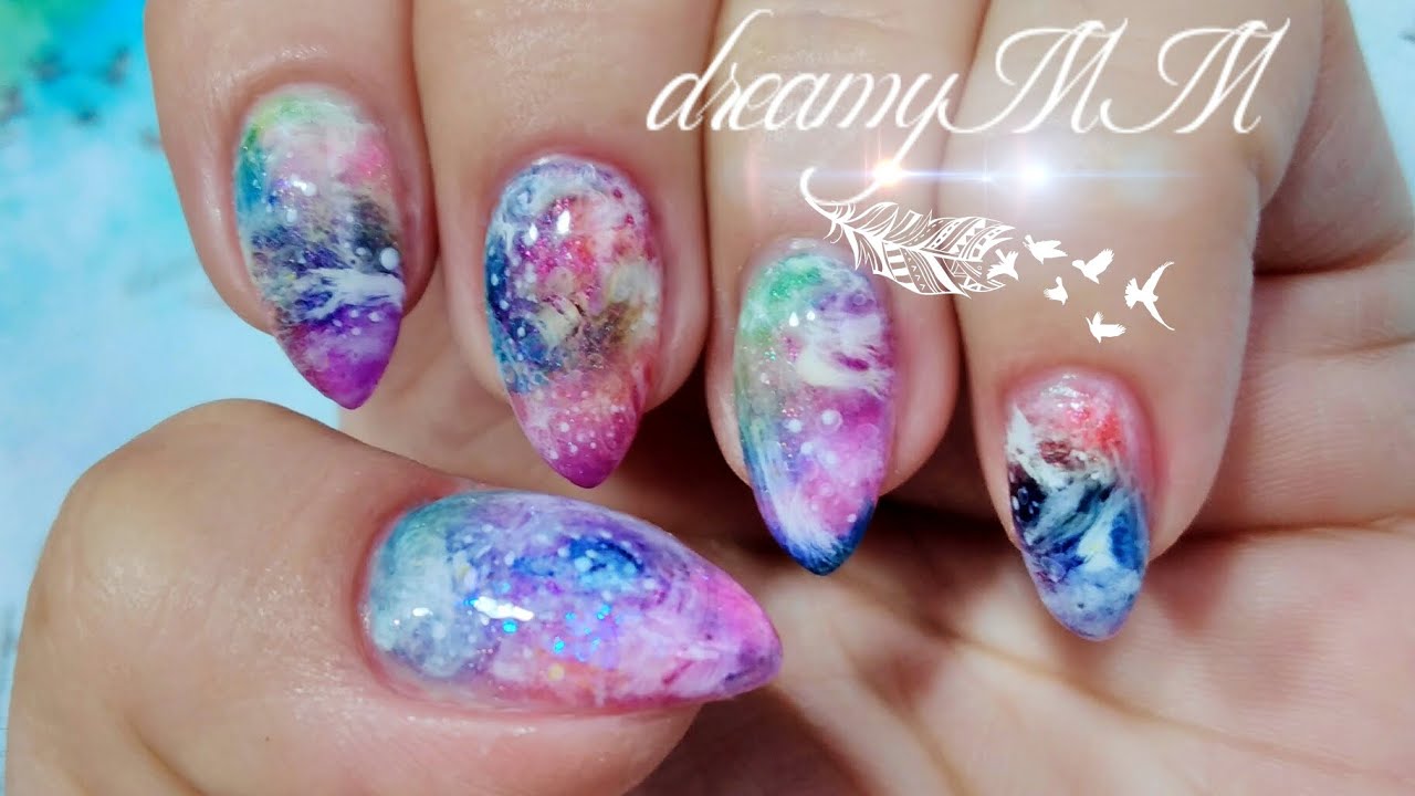 Sharpie Galaxy -  Easy Nail Art