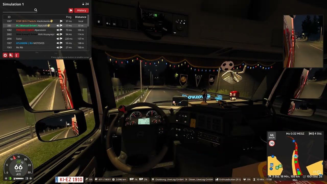 Euro Truck Simulator 2 report against andrey01201: overtaking despite oncoming players and me