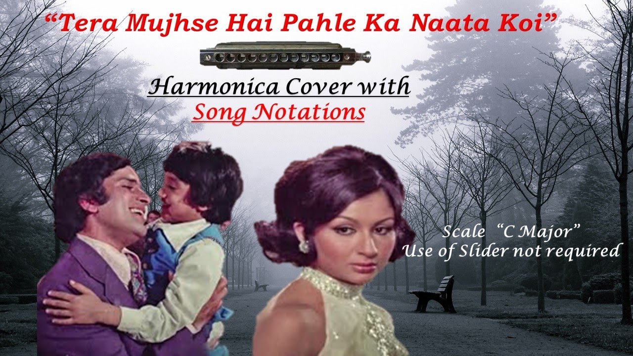 #Tera Mujhse Hai #harmonica #Notations #kishorekumar #rahuldevburman