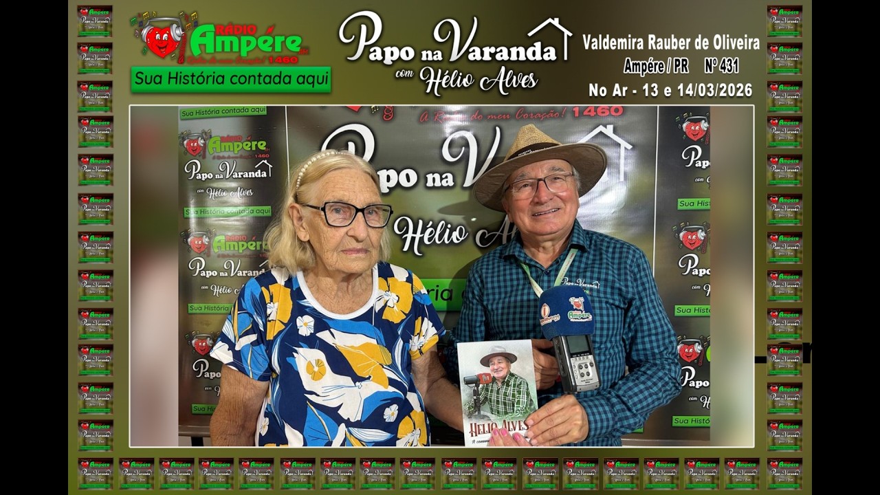 PAPO NA VARANDA = 431 VALDEMIRA RAUBER DE OLIVEIRA - AMPÉRE/PR