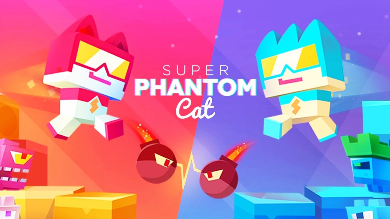 Super Phantom Cat - Be a jumping bro. OVERTURE Level 1-2 Walkthrough