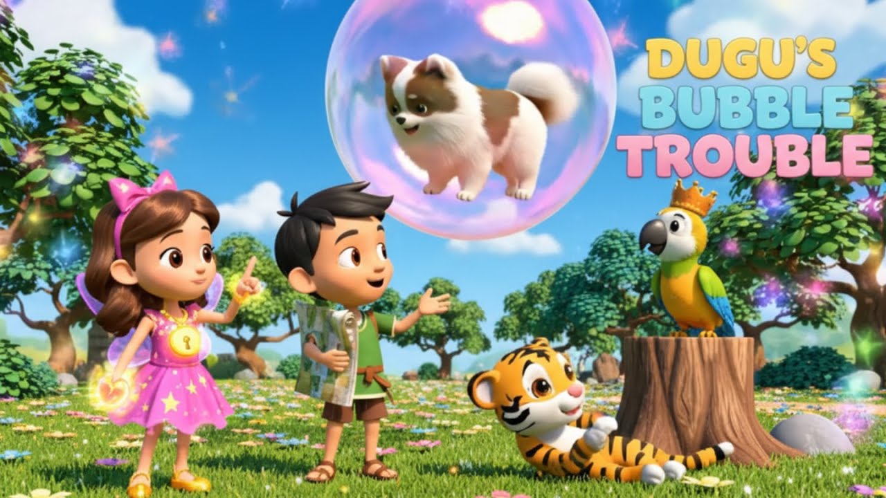 Dugu’s Bubble Trouble | Funny Flying Dog Cartoon for Kids | Mia’s Fairytale World