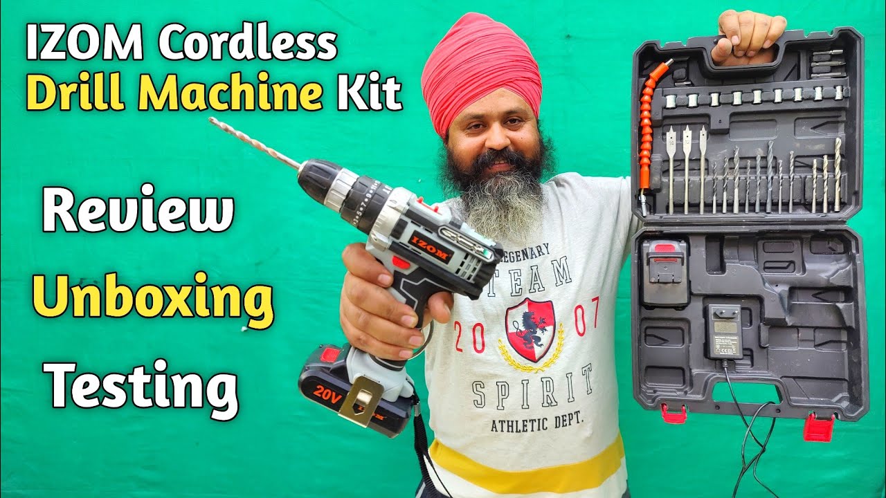 Izom 37PCS Cordless Drill Kit Unboxing & Testing | IZ- CDK-20V | SS fiberglass and fabrication works