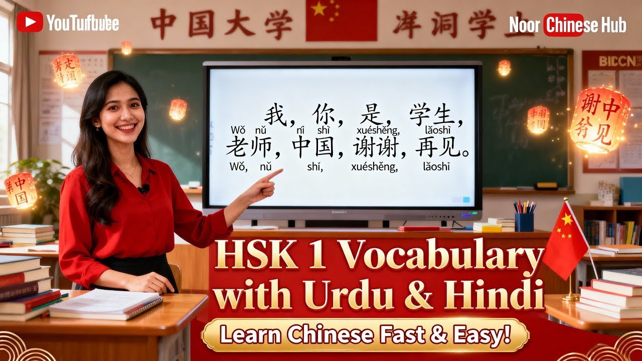 HSK level 1 vocabulary with urdu#hskgrammar #hsk1 #hskinurdulearn basic Chinese phrases#vocabulry