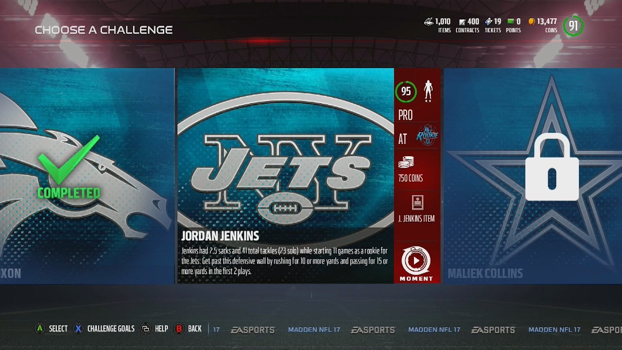 Madden NFL 17 | MUT All-Rookie Challenge | Defensive All-Rookie Team Challenge #9 | Jordan Jenkins