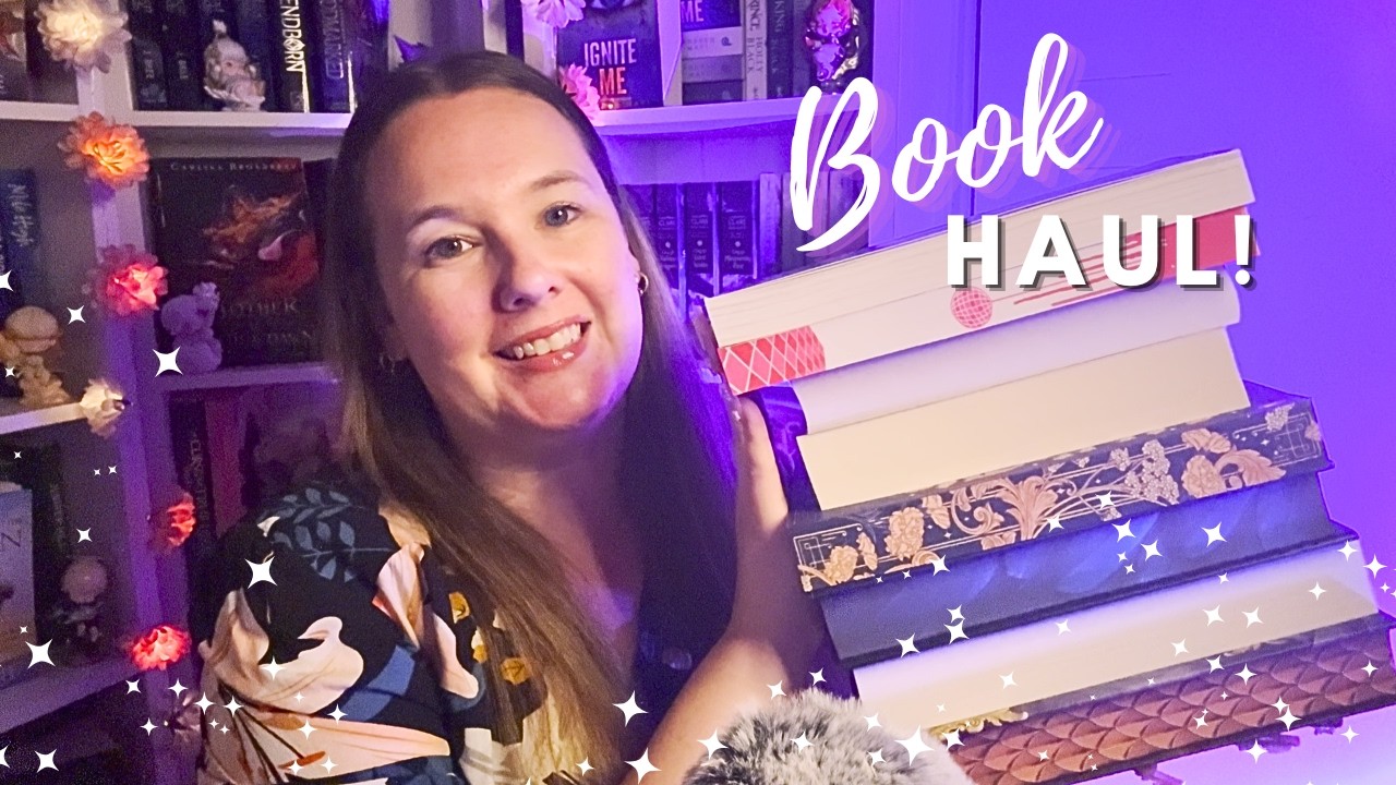 ASMR | New Release Book Haul! 📖🤍 Romance & Fantasy unboxing, whispering tapping tracing page turning