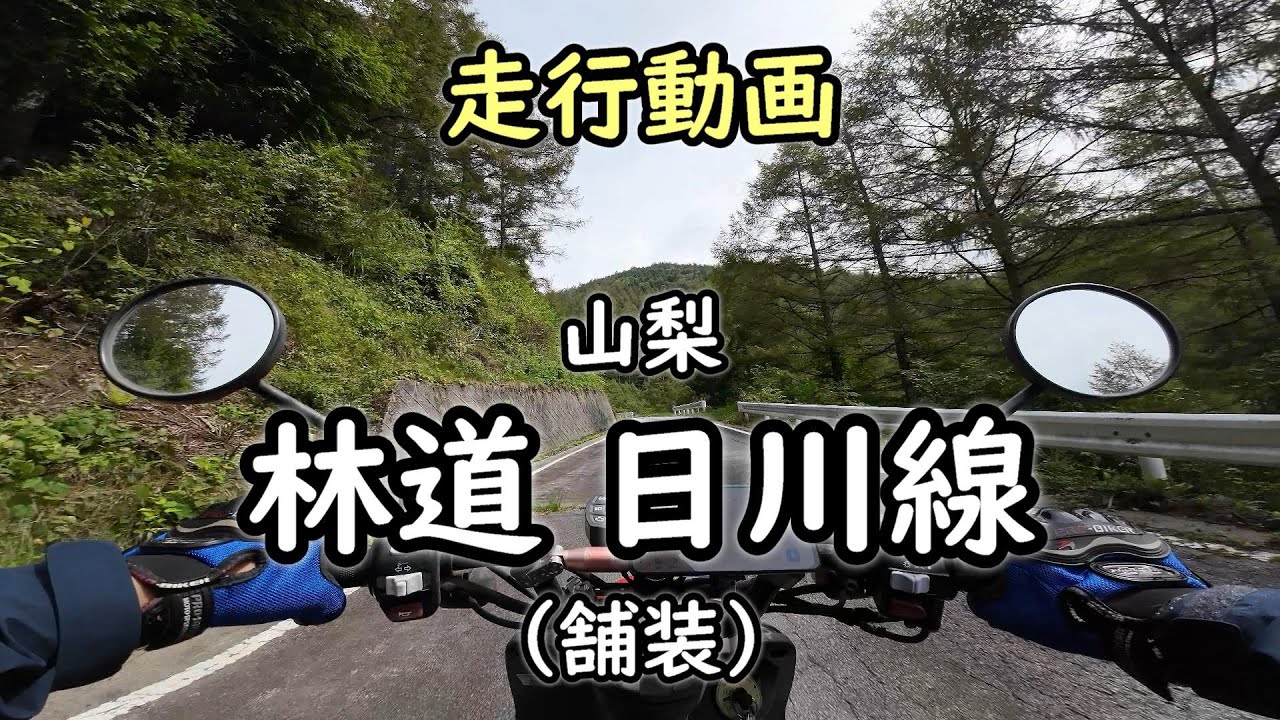 【走行動画】山梨 「林道日川（ニッカワ）線」を走行【BW'S125X】