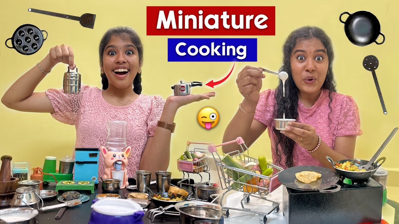 🔥MINIATURE COOKING Challenge with Akka🧑🏼‍🍳 - Fun Overloaded😜 || Ammu Times ||