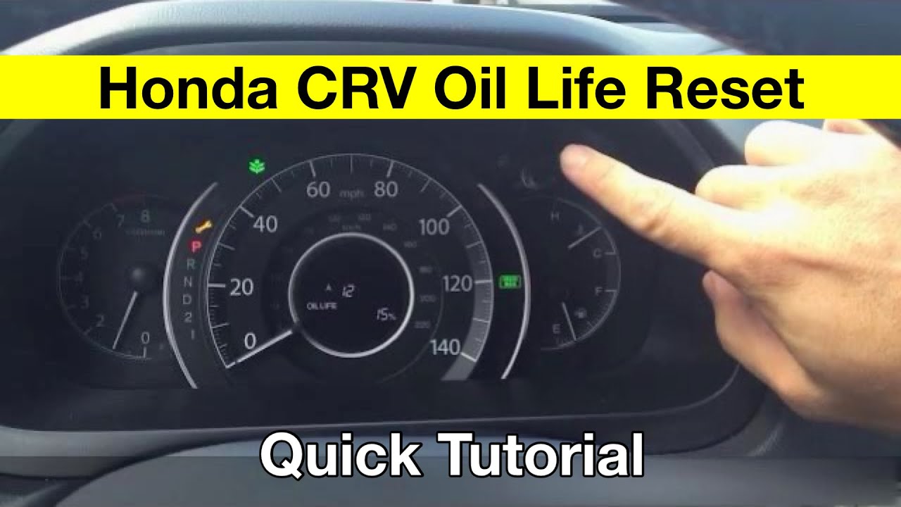 2013 Honda CRV Oil Life RESET 2012 2011 2014 2010