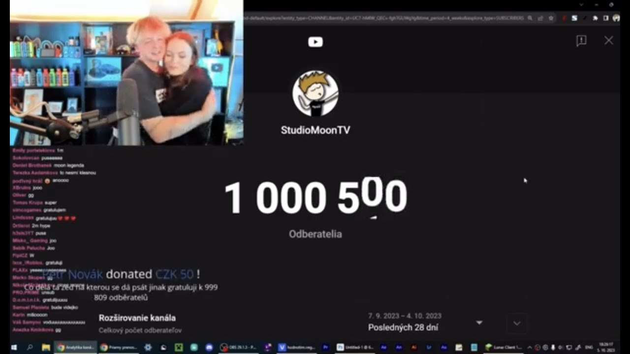Moon hitnul 1 Milion odběratelů! *PUSA S NUDLIČKOU INCLUDED!*
