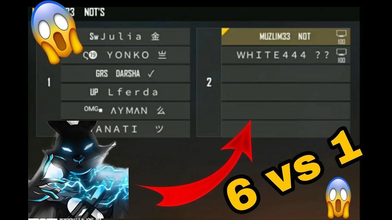 وايت ضد 6  لاعبين محترفين 🤯🤯 رووم جنونية  WHITE 444 vs 6 PLAYERS 😱😱