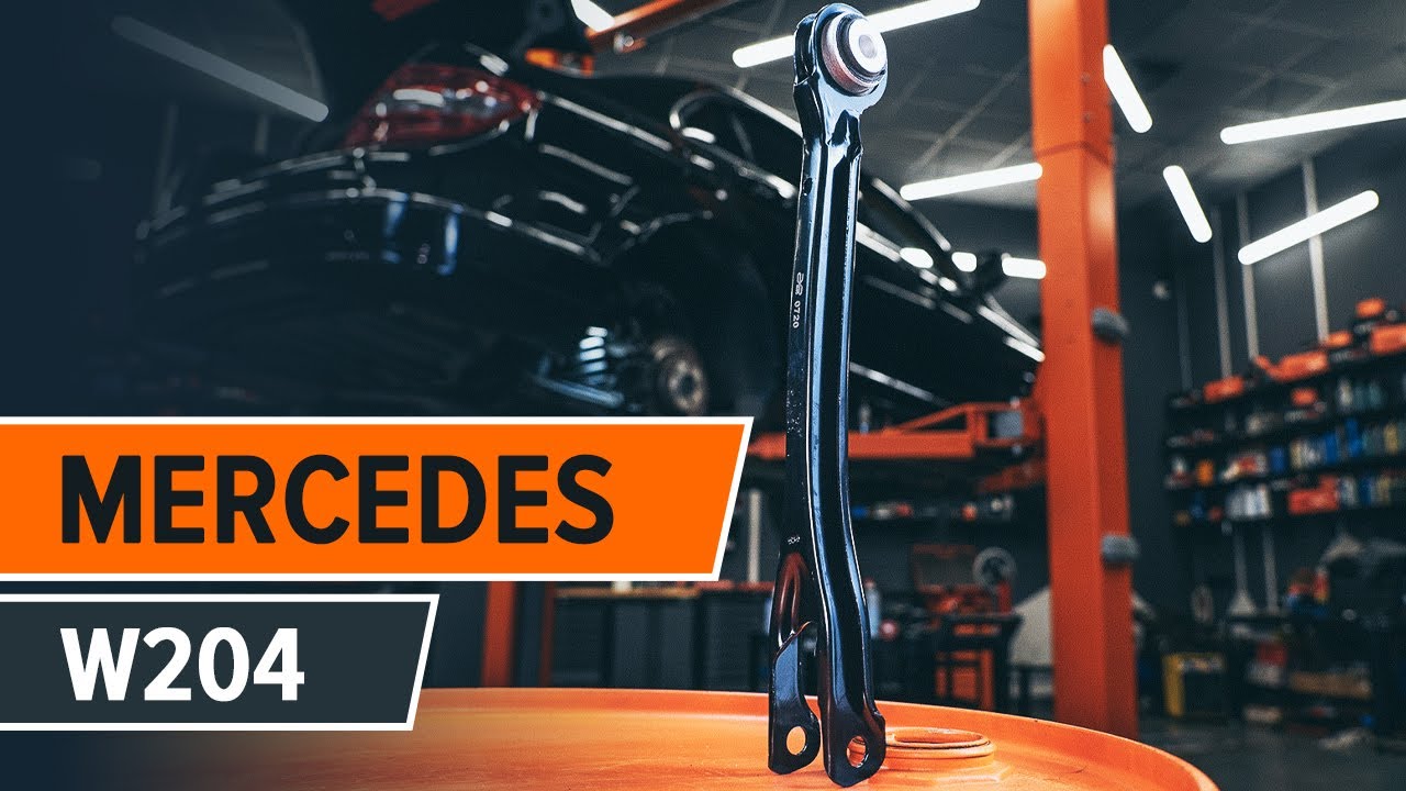 How to change rear suspension arm on MERCEDES W204 [TUTORIAL AUTODOC]