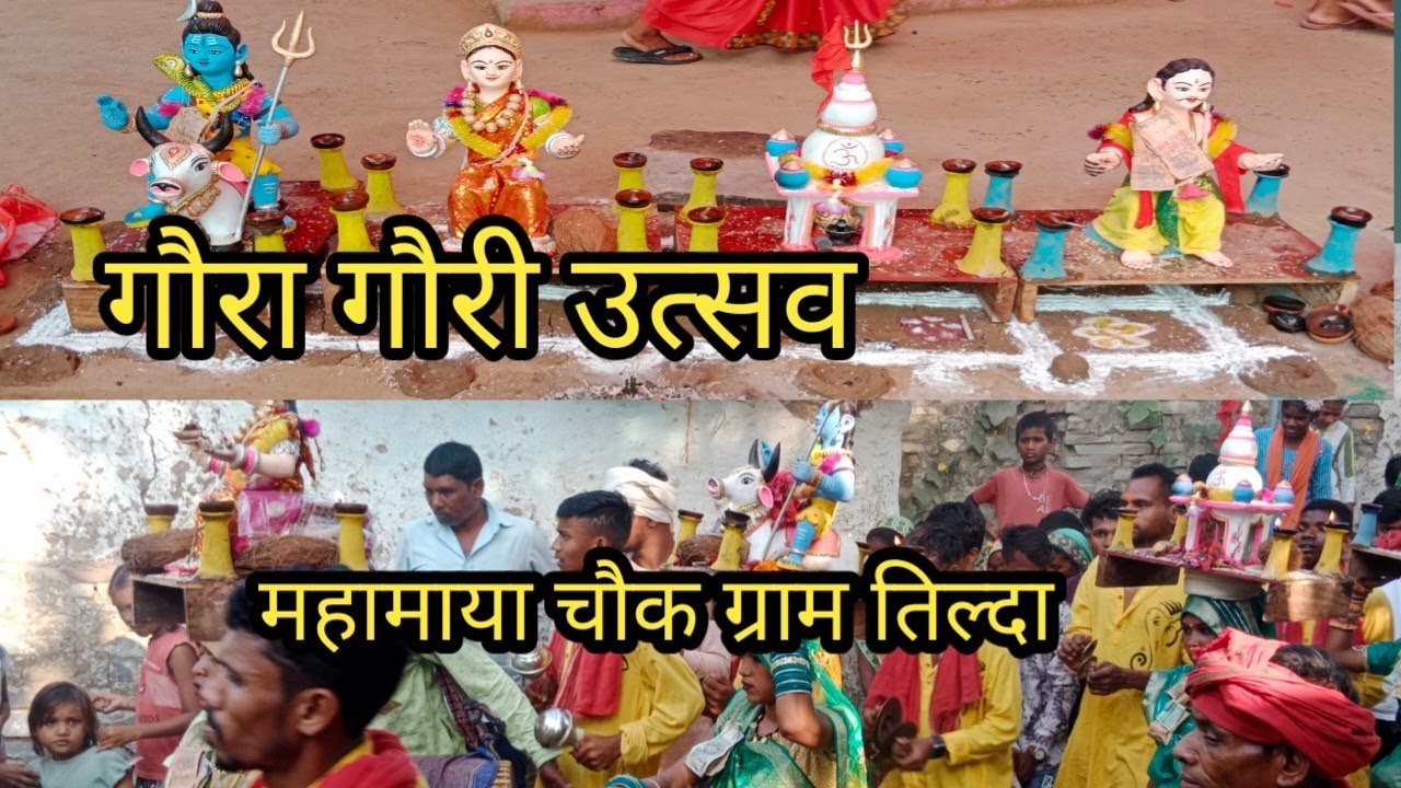 गौरा गौरी उत्सव।। महामाया चौक ग्राम तिल्दा। gaura Gauri festival।