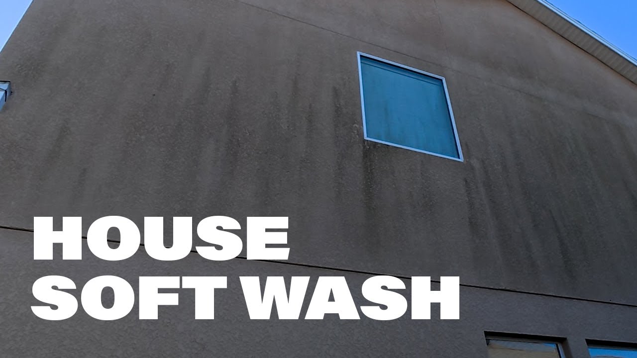 Soft Washing a Moldy Stucco Home + Driveway Cleaning