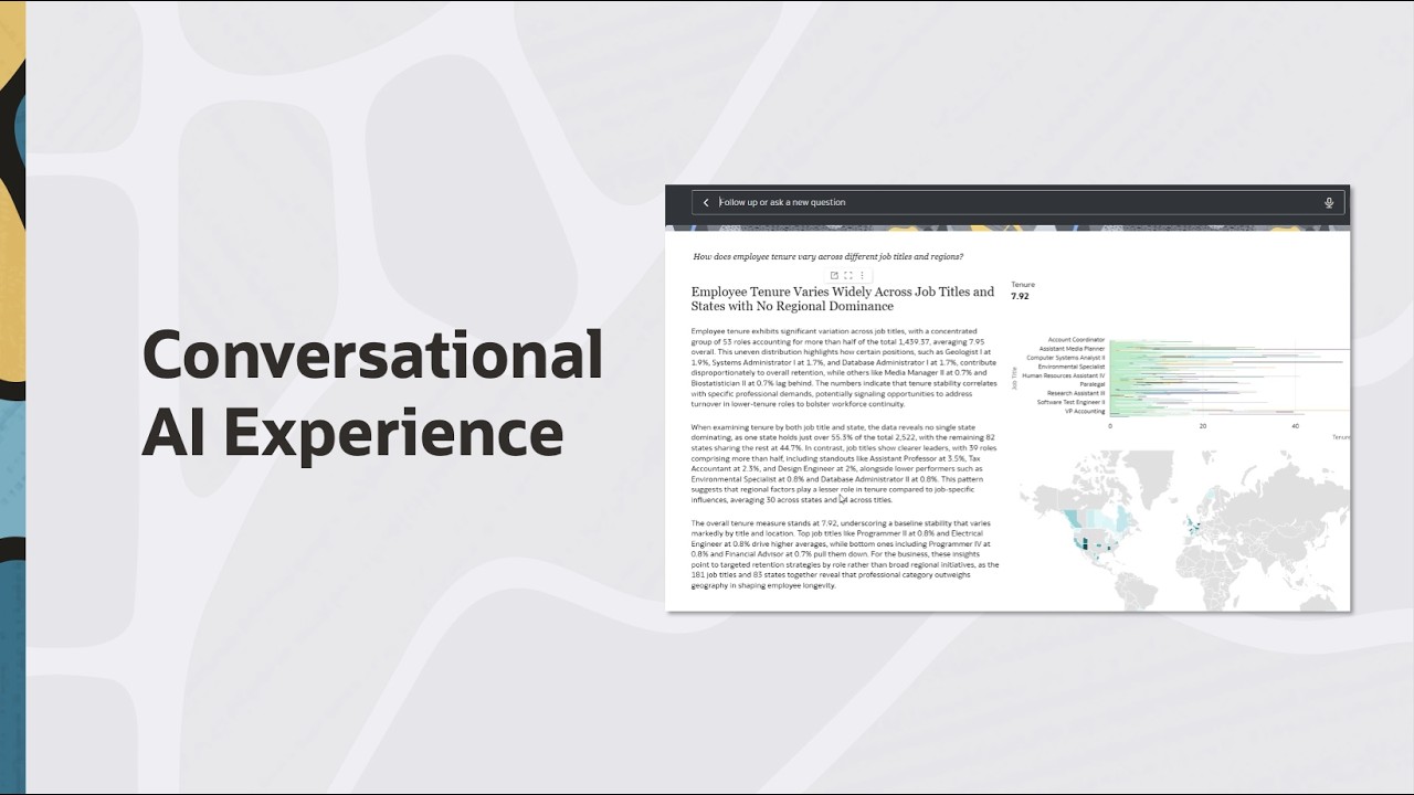 Conversational AI Experience in Oracle Analytics