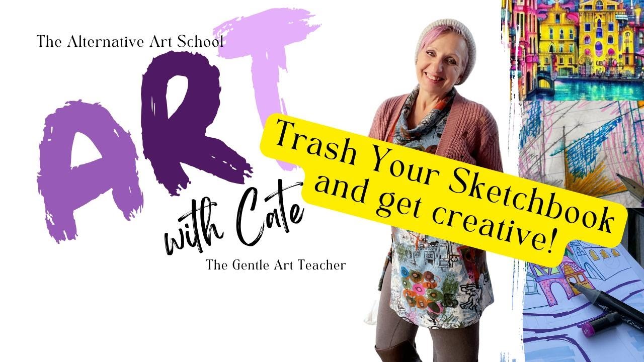 New Sketchbook? Trash it first! How to start in a new sketchbook to become more creative.
