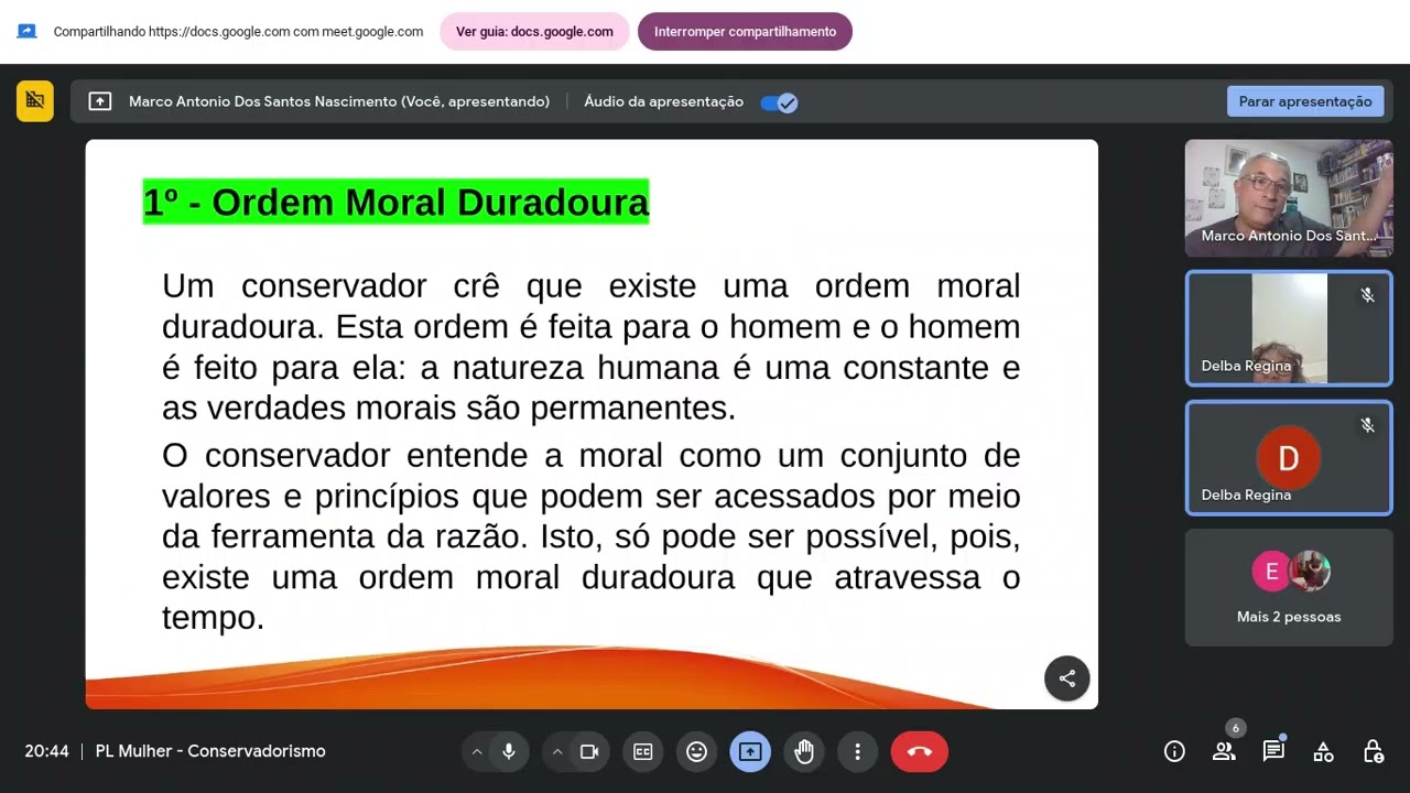 Palestra prof. Marco Antonio - Os 10 Princípios Conservadores   aula 2