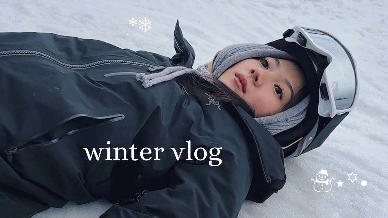 vancouver winter vlog | first time snowboarding, christmas market, delicious food, whistler trip ☃︎❅