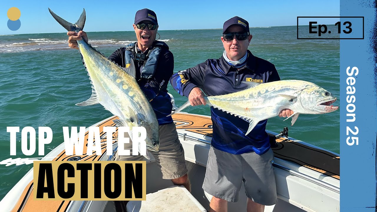 Top Water Fishing Action. Queenfish, big GT's and Tuna! Et's secrets catching fish on the top water!