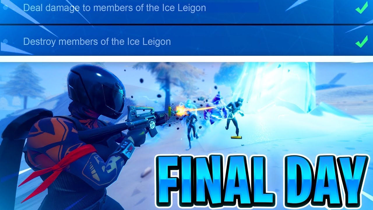 UNLOCKING ICE STORM CHALLENGE GLIDER - Deal damage to members of the Ice Leigon (Fortnite LIVE)