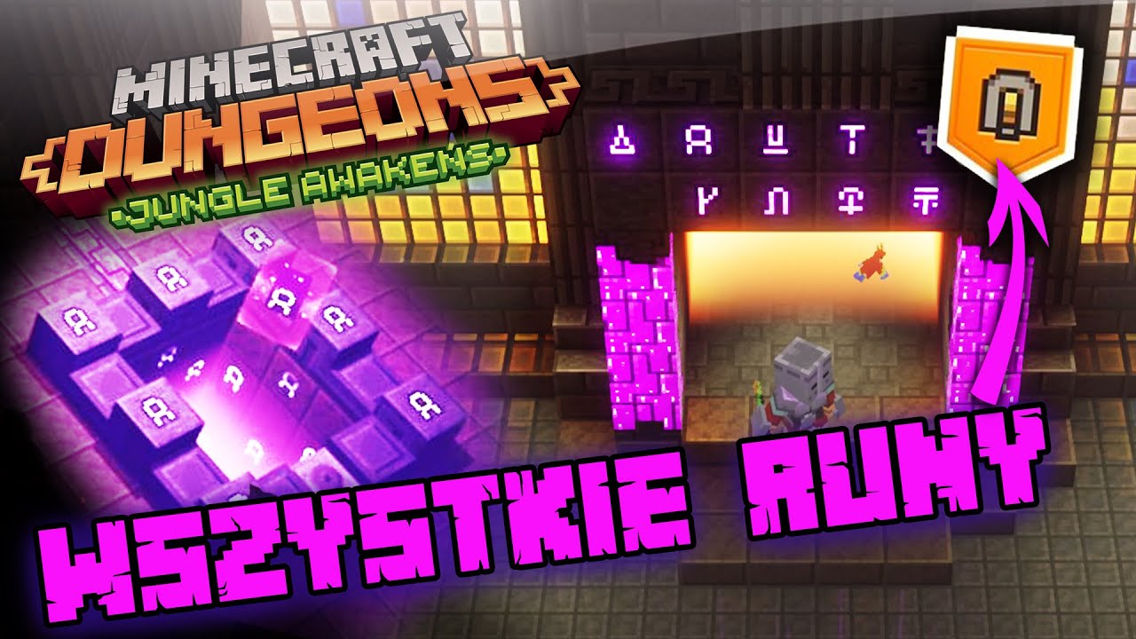 JAK ODBLOKOWAĆ SEKRETNY POZIOM | WSZYSTKIE RUNY - Minecraft Dungeons (PL)