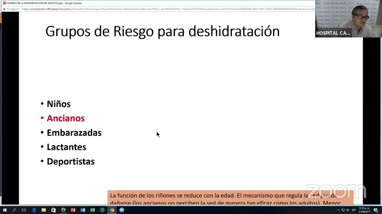 SESIÓN 11: MANEJO DE LA DESHIDRATACIÓN DEL ADULTO,  DIABETES DESCOMPENSADA