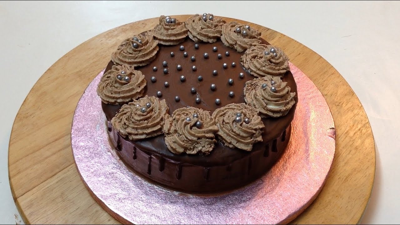Chocolate Birthday Cake Without Oven - Rich & Moist Chocolate Cake from Scratch || Cooking Passion