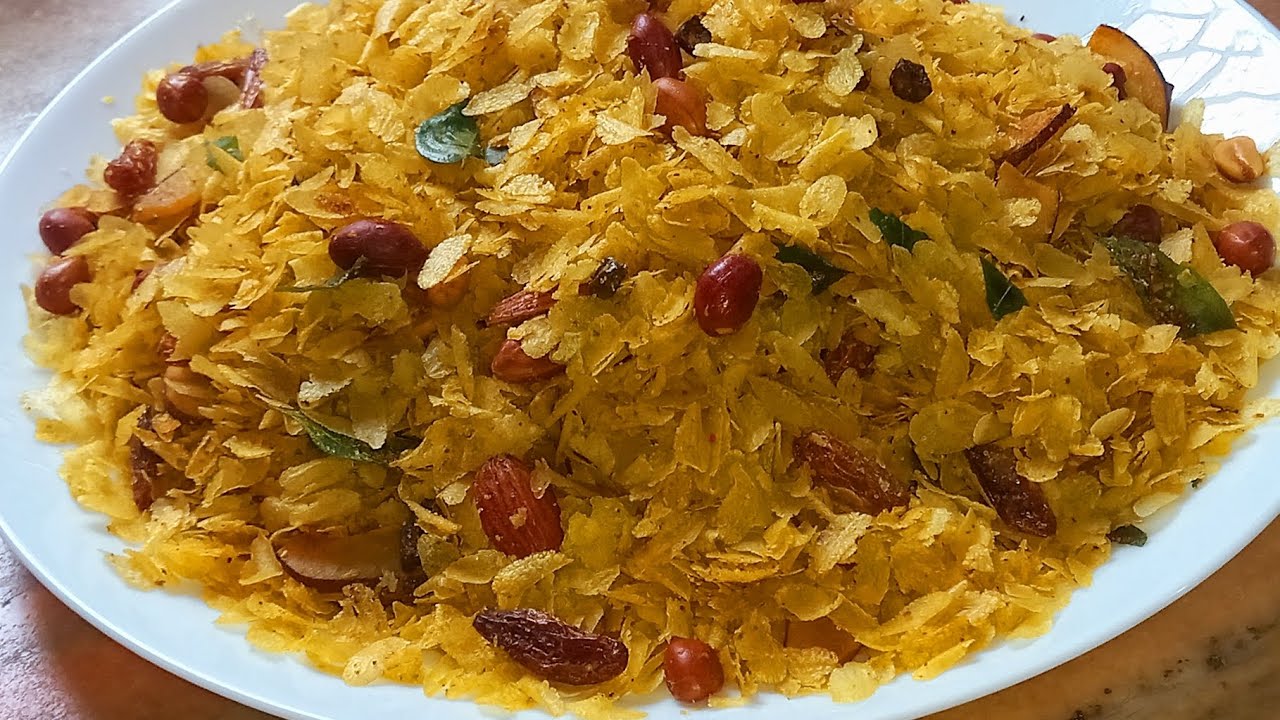 টক ঝাল মিষ্টি মুচমুচে চিড়ে ভাজা রেসিপি ।Crispy  Chire bhaja recipe | Rice Flakes Recipe 