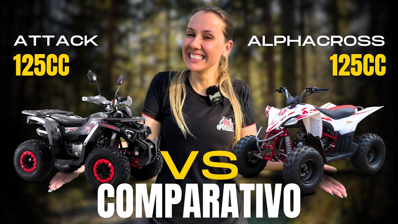 COMPARATIVO QUADRICICLO ATTACK 125 E ALPHACROSS 125CC | QUAL É MELHOR?
