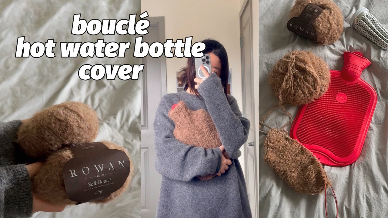 Bouclé hot water bottle cover│부클 물주머니 커버 뜨개로그 🐻 그리고 우리의 12월 🎄