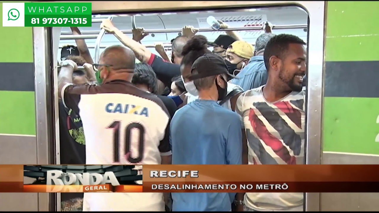 Metrô do Recife: Vagão de trem da Linha Sul sai dos trilhos