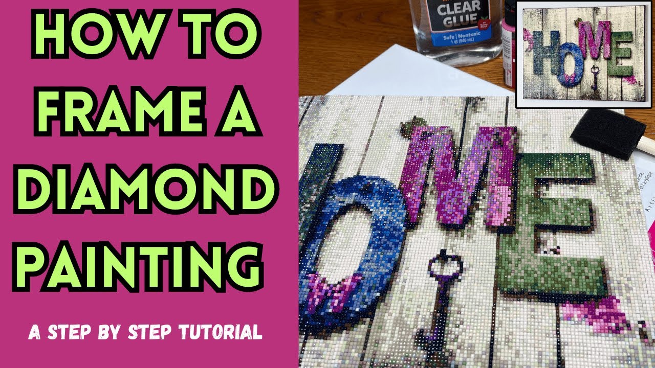 How to Frame a Diamond Painting | Diamond painting tips and techniques
