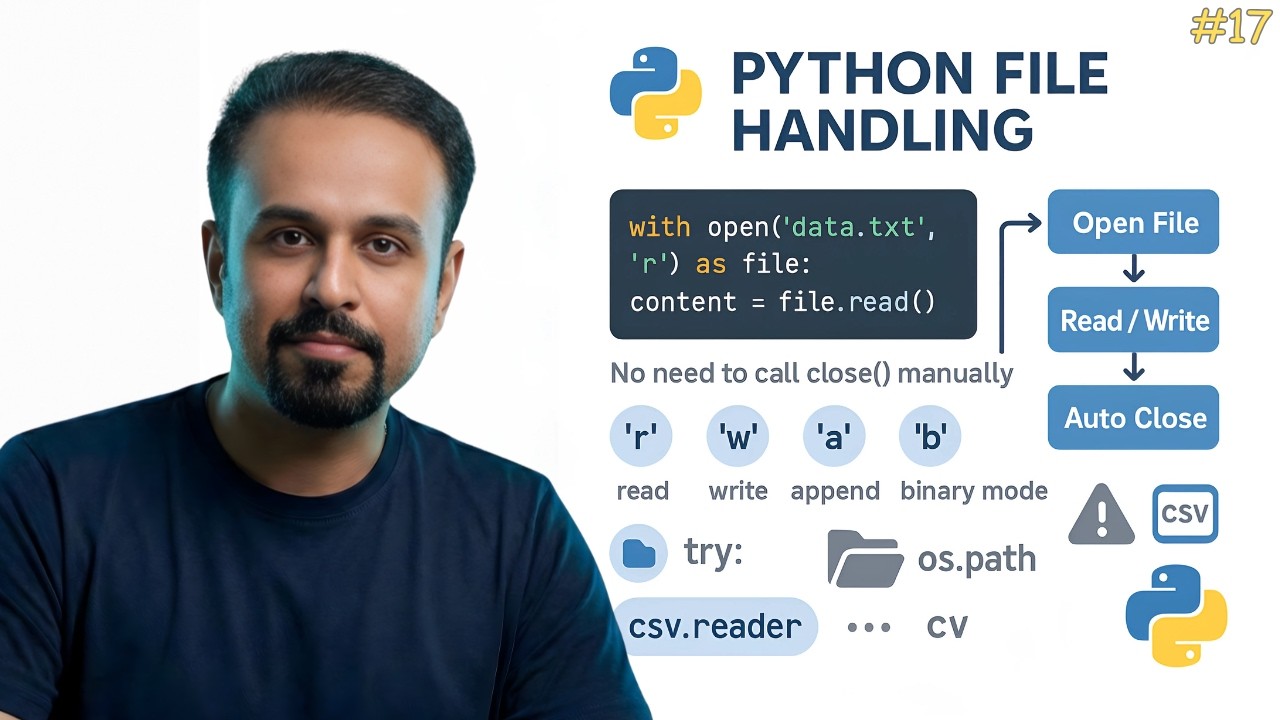 Python File Handling: Read, Write, Append & Best Practices with Context Managers For AI/ML
