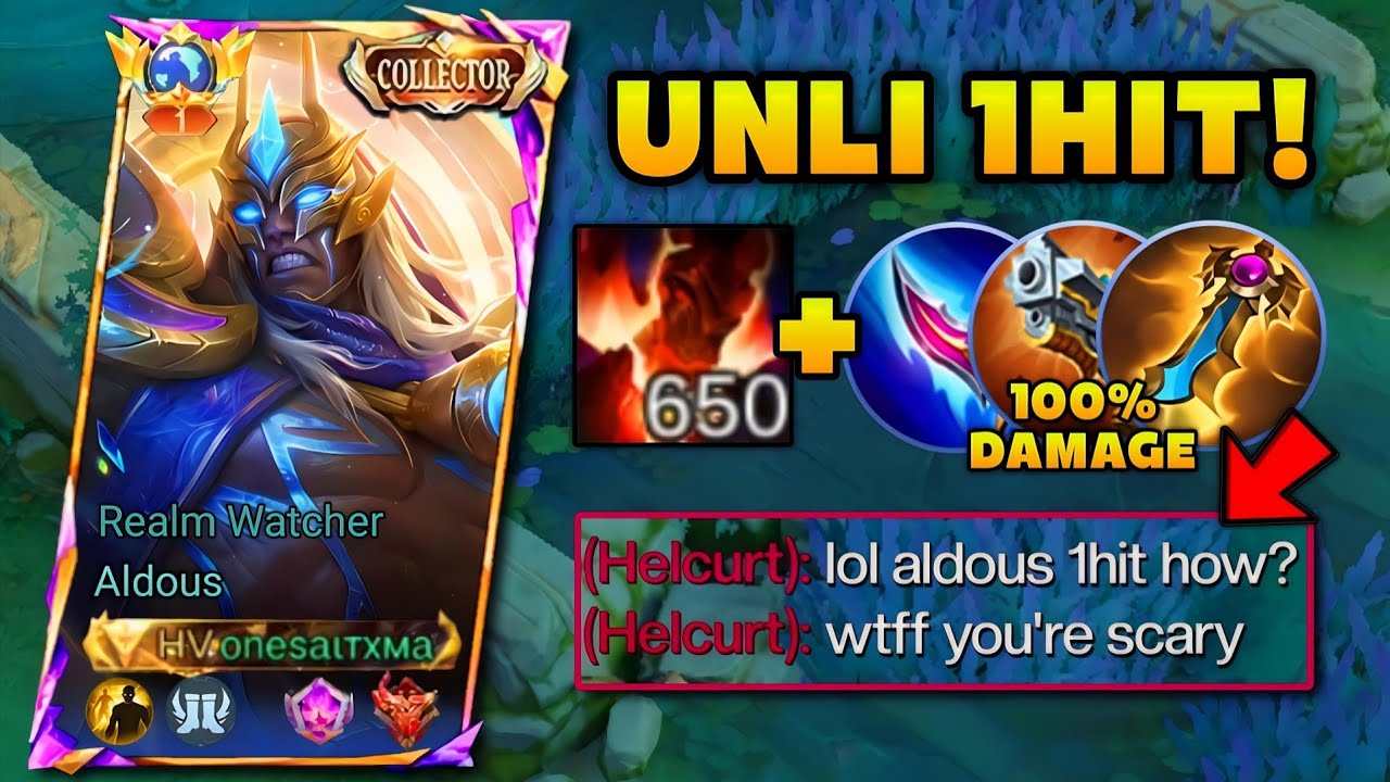 WTF UNLI 1HIT DAMAGE!!!😱 ALDOUS BEST ONE HIT BUILD FOR 2026!!!🔥 (Must try...)