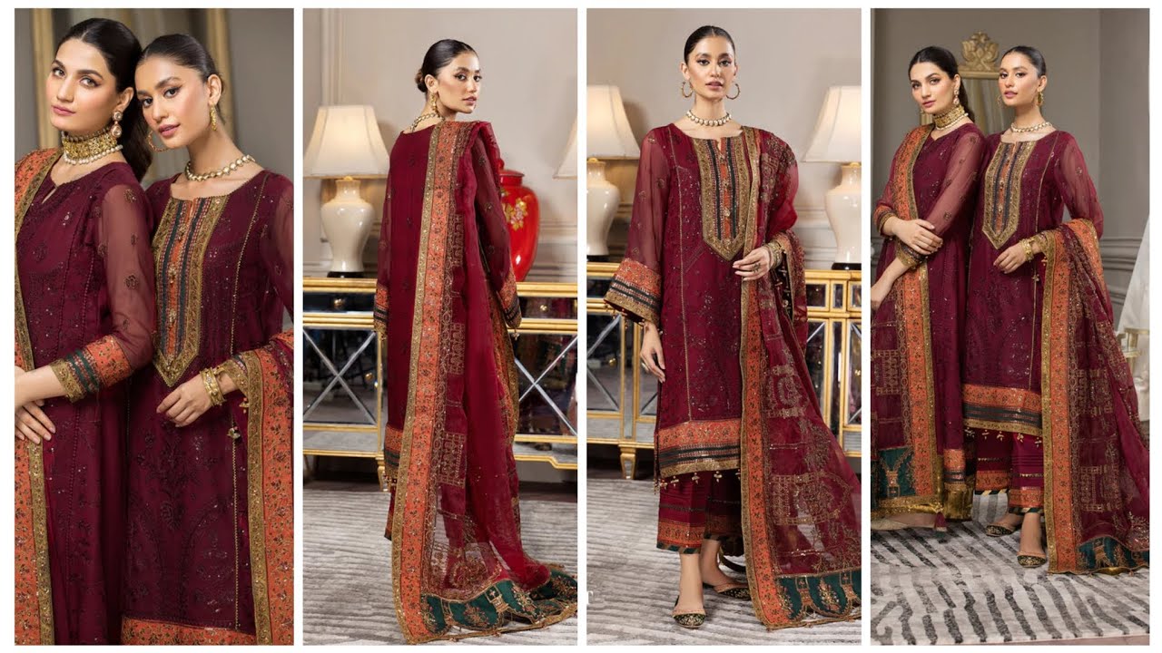 Alizeh Fashion Aqs-e-Dast Unstitched 3Pc Chiffon Suit D-01 Mehlika available in stock,