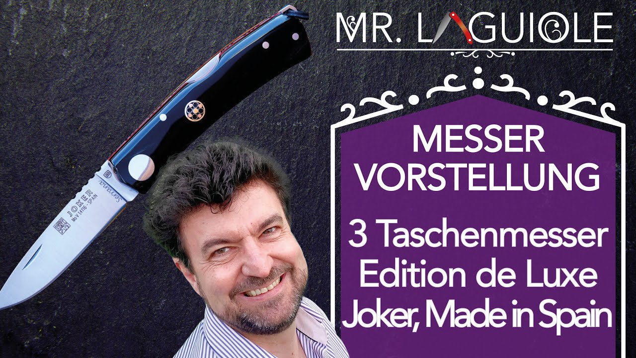 hervorragend verarbeitet und dennoch unter 60 € , 3 Taschenmesser de Luxe, von Joker, Made in Spain