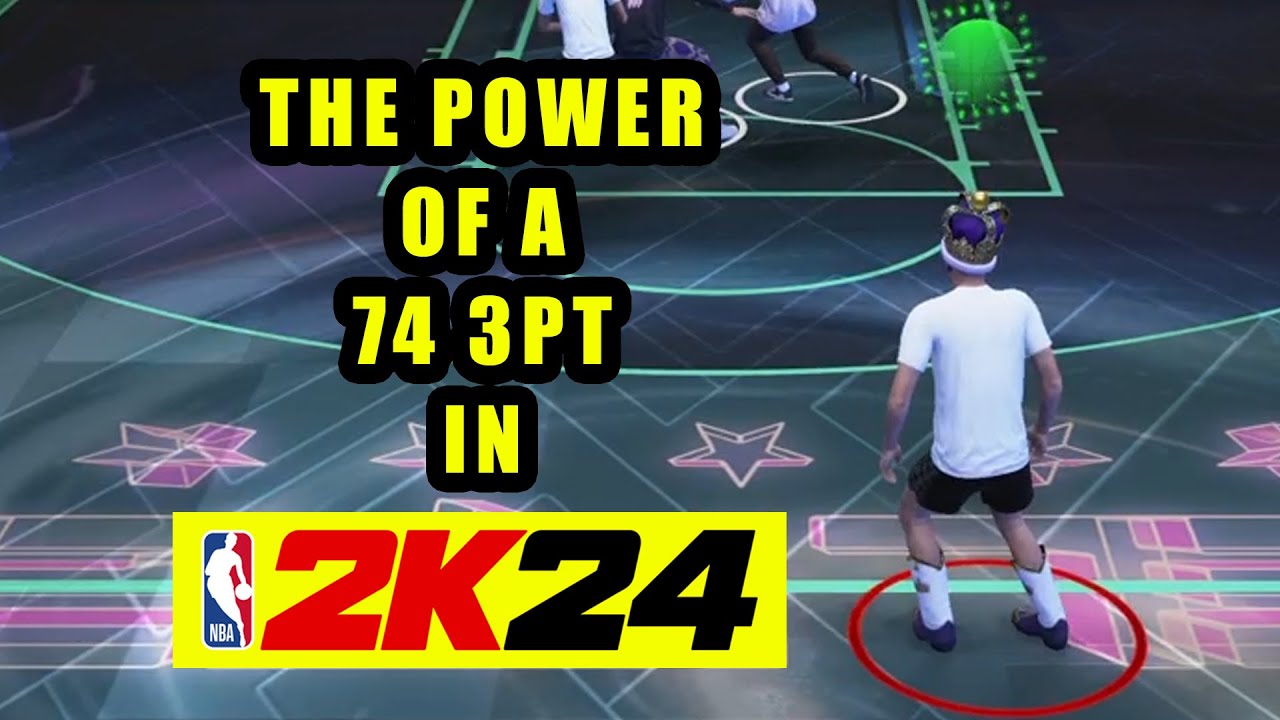 THE POWER OF A 74 3PT IN NBA 2K24... JUMPSHOT & REC GAMEPLAY INCLUDED! 7'1 Diming Interior Finisher