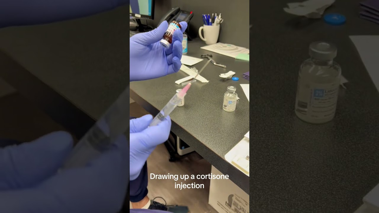 Drawing Up Cortisone Injection